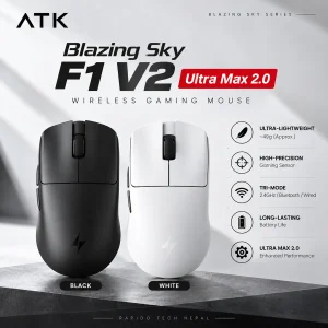 ATK Blazing Sky F1 V2 Ultra Max Wireless Gaming Mouse – PAW3950, 8K Polling & 54g Lightweight