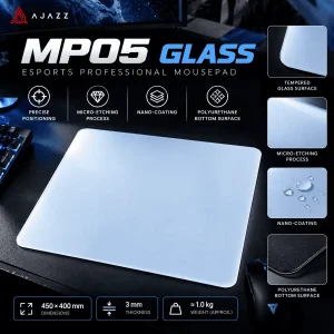 AJAZZ MP05 Gaming Glass Mousepad