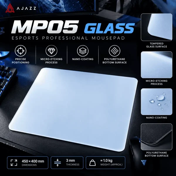 AJAZZ MP05 Gaming Glass Mousepad AJAZZ MP05 Gaming Glass Mousepad